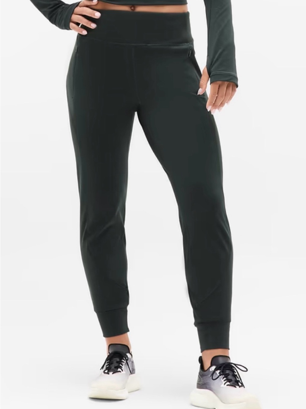 Athleta Rainier Jogger Large Tall Zip Pockets Athleisure Workout